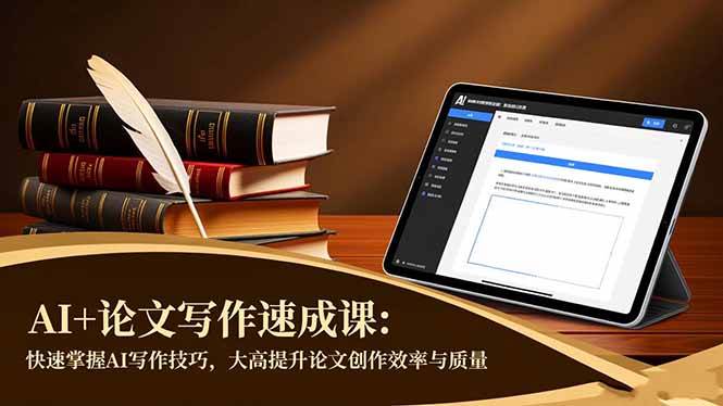 (16568期)AI+论文写作速成课:快速掌握AI写作技巧,大幅提升论文创作效率与质量
