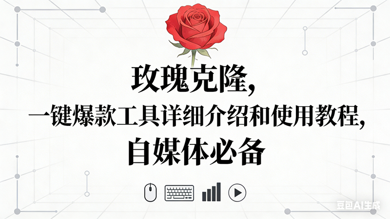 (16811期)玫瑰克隆神器,自媒体必备,一键爆款工具详细介绍和使用教程