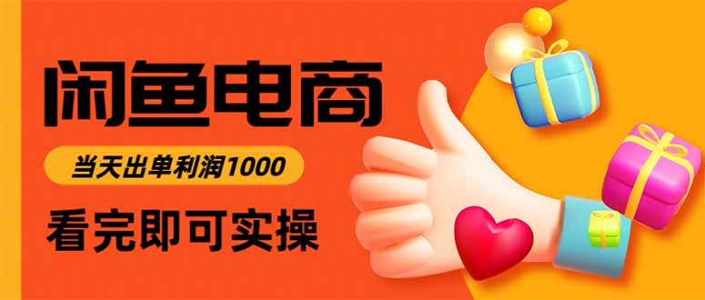 (16872期)闲鱼高利润电商,当天上架当天出单,一单利润300