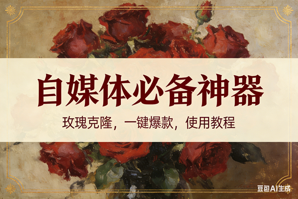 (16940期)玫瑰克隆神器,ai鲁大魔,自媒体必备的软件,一键爆款,详细教程