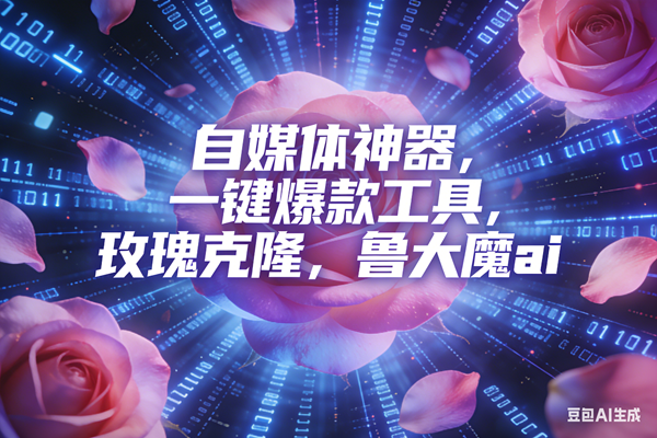 (16949期)ai鲁大魔,自媒体必备的软件,玫瑰克隆神器,一键爆款,详细教程