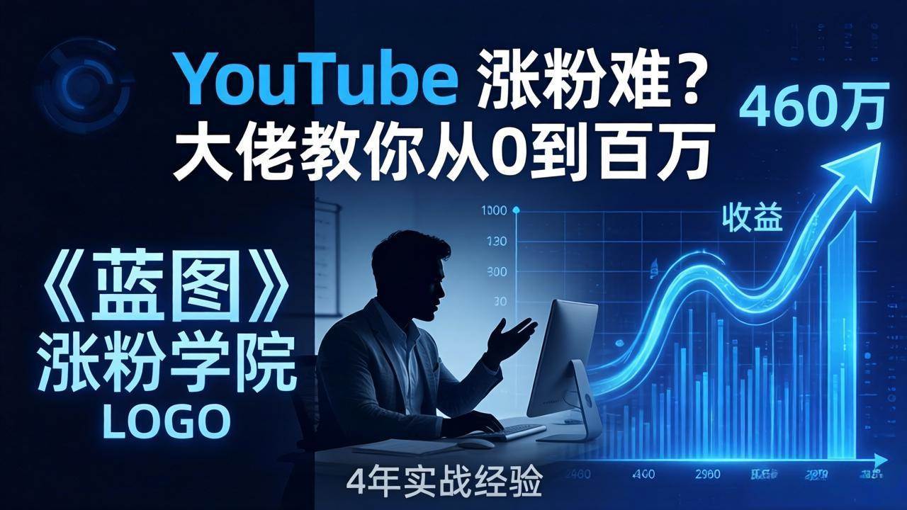 (17836期)YouTube 涨粉难?《蓝图涨粉学院》:4 年赚 460 万的大佬教策略,从0到百万有路径!