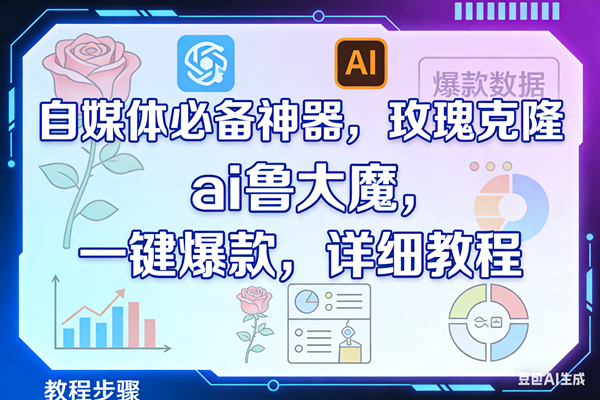 (17861期)玫瑰克隆,ai鲁大魔工具,自媒体必备神器,一键爆款,详细教程。
