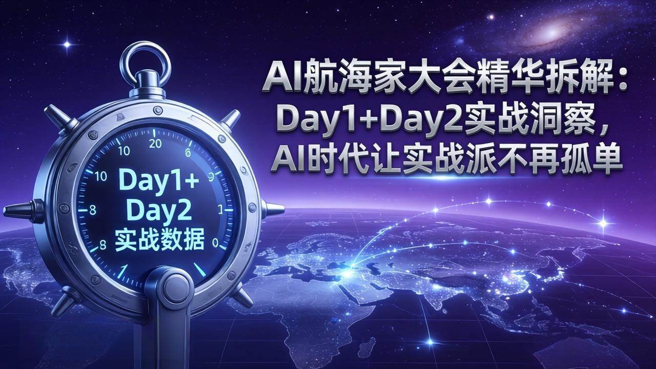 (17867期)AI航海家大会精华拆解:Day1+Day2实战洞察,AI时代让实战派不再孤单