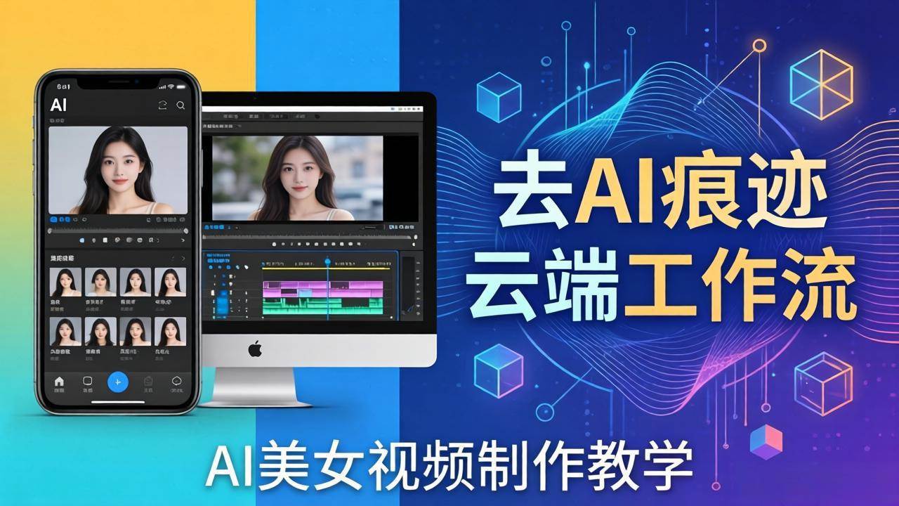 (17928期)AI美女视频制作教学:去AI痕迹,云端工作流出图,手机电脑均可,不需要配置