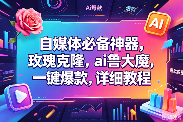 (18531期)玫瑰克隆,一键ai神器,爆款工具,自媒体必备,60多个功能的详细教程