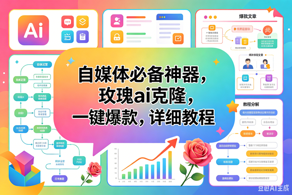 (18598期)玫瑰克隆工具,一键ai神器,爆款工具,自媒体必备,60多个功能,详细教程