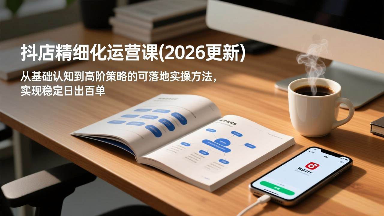 (18842期)抖店精细化运营课(更新6月),从基础认知到高阶策略的可落地实操方法,实现稳定日出百单