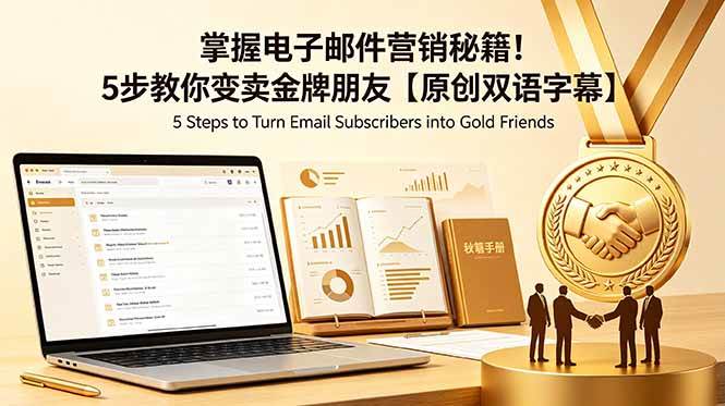 (18923期)掌握电子邮件营销秘籍!5步教你变卖金牌朋友【原创双语字幕】