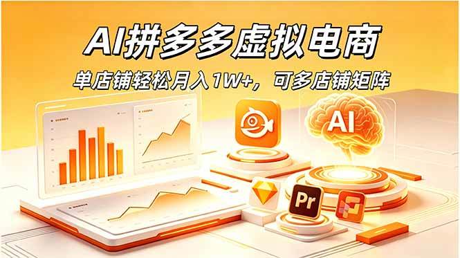 (18987期)AI拼多多虚拟电商,单店铺轻松月入1W+,可多店铺矩阵