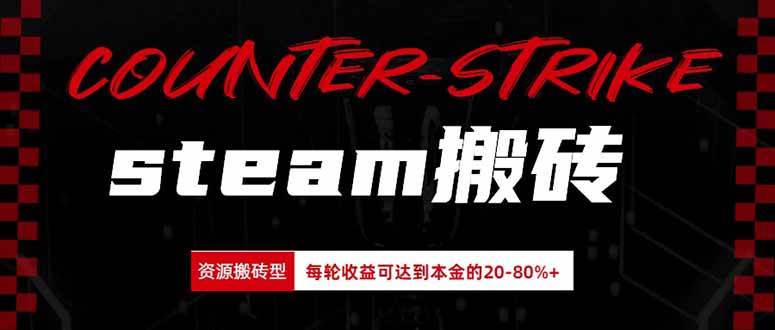 (20275期)Steam搬砖,每轮收益为本金的20-80%,平均每天仅需半小时,新人轻松上手