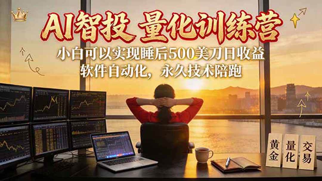 (20433期)AI智投EA量化训练营【第三期】,多策略智投+防爆技术+趋势分析 ,轻松上手,矩阵放大,长期稳定。
