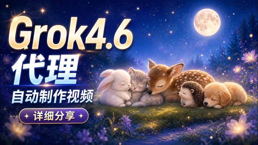 (20560期)Grok 4.6 代理自动制作视频!从提示词到成片全流程详细分享|AI Agent 实操分享