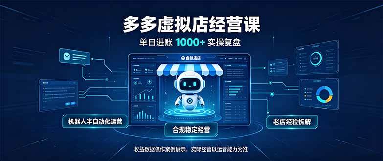 (20616期)单日进账1000+的多多虚拟店,合规稳定的老牌项目,机器人半自动化运营