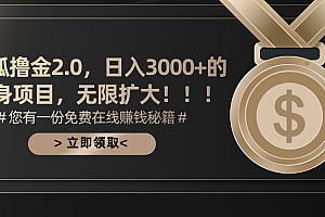 (11196期)搜狐撸金2.0日入3000+,可无限扩大的翻身项目