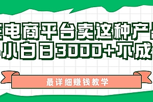 (11206期)最新在电商平台发布这种产品,新手小白日入3000+不成问题,最详细赚钱教学