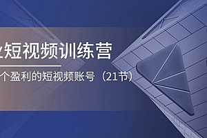 (11278期)企业短视频训练营:打造一个盈利的短视频账号(21节)