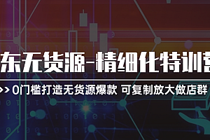 (11303期)京东无货源-精细化特训营,0门槛打造无货源爆款 可复制放大做店群
