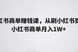 小红书商单赚钱课,从刷小红书到玩小红书商单月入1W+