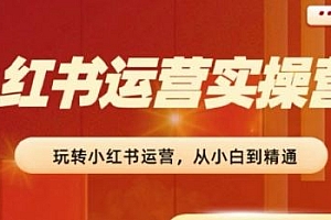 2024小红书运营实操营,从入门到精通,完成从0~1~100