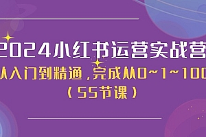 2024小红书运营实战营,从入门到精通,完成从0~1~100(51节课)