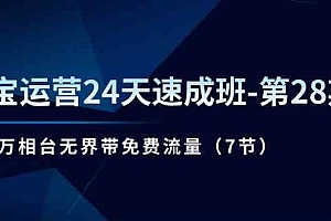 淘宝运营24天速成班第28期:最新万相台无界带免费流量(7节课)