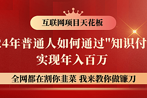 2024年普通人如何通过"知识付费"月入十万年入百万,实现财富自由