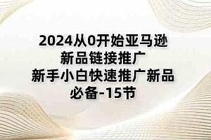 2024从0开始亚马逊新品链接推广,新手小白快速推广新品的必备(15节)