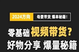 短视频母婴赛道实操流量训练营,零基础视频带货,好物分享,爆量秘籍