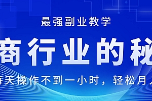 (11427期)电商行业的秘密,新手每天操作不到一小时,月入过万轻轻松松,最强副业…