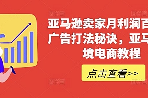 亚马逊卖家月利润百万的广告打法秘诀,亚马逊跨境电商教程
