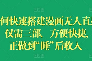 如何快速搭建漫画无人直播间,仅需三部,方便快捷,真正做到“睡”后收入【揭秘】