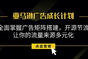 (11619期)亚马逊-广告成长计划,掌握广告矩阵搭建/开源节流/流量来源多元化