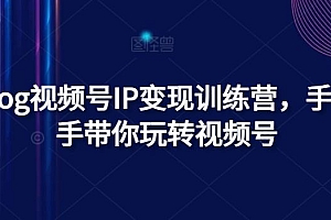 Vlog视频号IP变现训练营,手把手带你玩转视频号