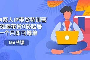 2024素人IP带货特训营,短视频带货0粉起号,一个月即可爆单(156节)