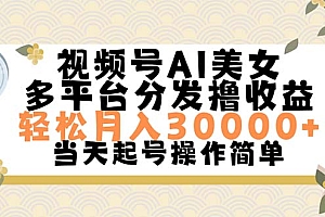 (11684期)视频号AI美女,轻松月入30000+,操作简单轻松上手