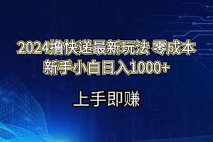 (11680期)2024撸快递最新玩法零成本新手小白日入1000+