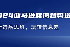 (11703期)2024亚马逊蓝海趋势选法,全新选品思维,玩转信息差