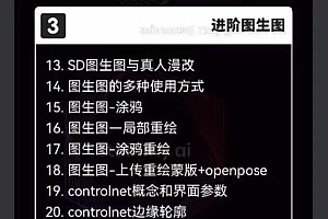 (11718期)2024-AIGC人工智能零基础到进阶,GPT+MJ+SD商业技术落地(78节)