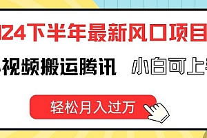 2024下半年最新风口项自,海外视频搬运腾讯,小白可上手,轻松月入过万【揭秘】