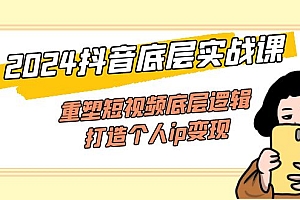 (11852期)2024抖音底层实战课,重塑短视频底层逻辑,打造个人ip变现(52节课)