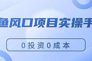 (11923期)闲鱼风口项目实操手册,0投资0成本,让你做到,月入过万,新手可做