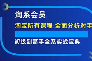 (12055期)淘系会员【淘宝所有课程,全面分析对手】,初级到高手全系实战宝典