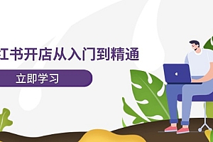 小红书开店从入门到精通,快速掌握小红书店铺运营,实现开店创收(202节)