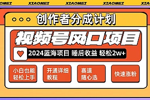 (12084期)微信视频号大风口项目 轻松月入2w+ 多赛道选择,可矩阵,玩法简单轻松上手