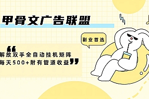 (12146期)甲骨文广告联盟解放双手全自动挂机矩阵每天500+附有管道收益