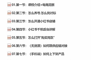 小红书快速赚钱电商特训营:用简单方式通过小红书快速变现!(55节)