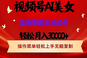 (12178期)视频号AI美女跳舞,轻松月入30000+,蓝海赛道,流量池巨大,起号猛,当…