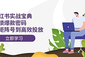 小红书实战宝典:解锁爆款密码,从矩阵号到高效投放