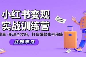 (12216期)小红书变现实战训练营:定位·流量·变现全攻略,打造爆款账号秘籍